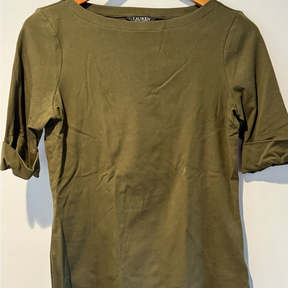 Polo Ralph Lauren Olive Long Sleeve Top